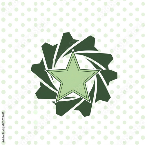 Star Gear Icon Abstract Symbol of Excellence and Technical Precision