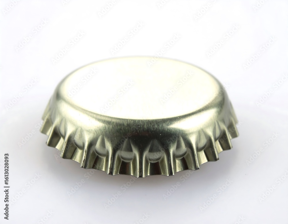 Metal bottle cap on white background Metal bottle cap on white background