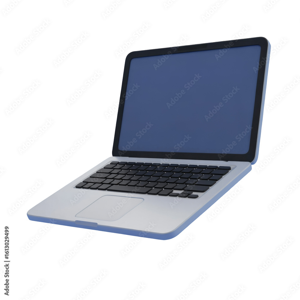 Modern laptop with blank screen isolated against dark background for digital usage concept design Modern laptop with blank screen isolated against dark background for digital usage concept design