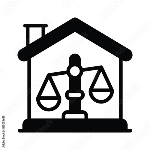 A customizable glyph icon of property law contract