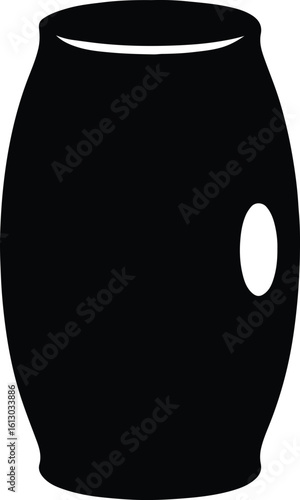 Silhouette traditional whiskey barrel vector illustration