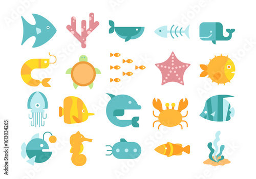 Cute Nautical Sea Life Element