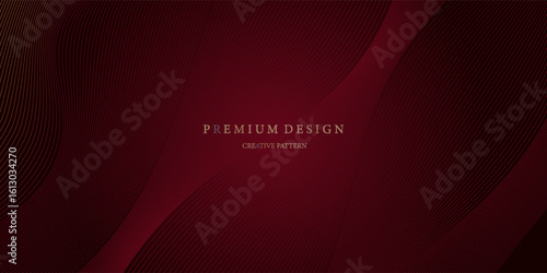 Premium background design with diagonal line pattern in maroon colour. Vector horizontal template for digital business banner, formal invitation, luxury voucher, prestigious gift certificate