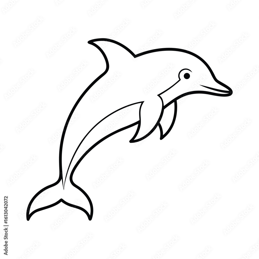 Fototapeta premium dolphin isolated on white background
