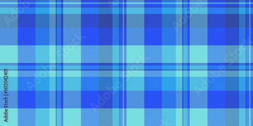 Vibrant blue and turquoise plaid pattern. Perfect for textile design, fashion, website backgrounds, or any project needing a fresh, summery feel.