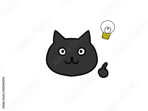 アイデアがひらめいた猫