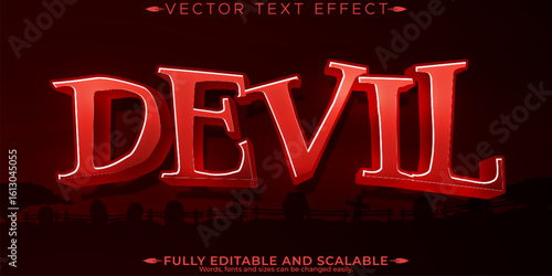 Horror text effect, editable monster and scary text style