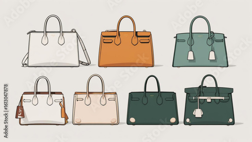 Collection of Classic Designer Handbags in Various Colors and Styles