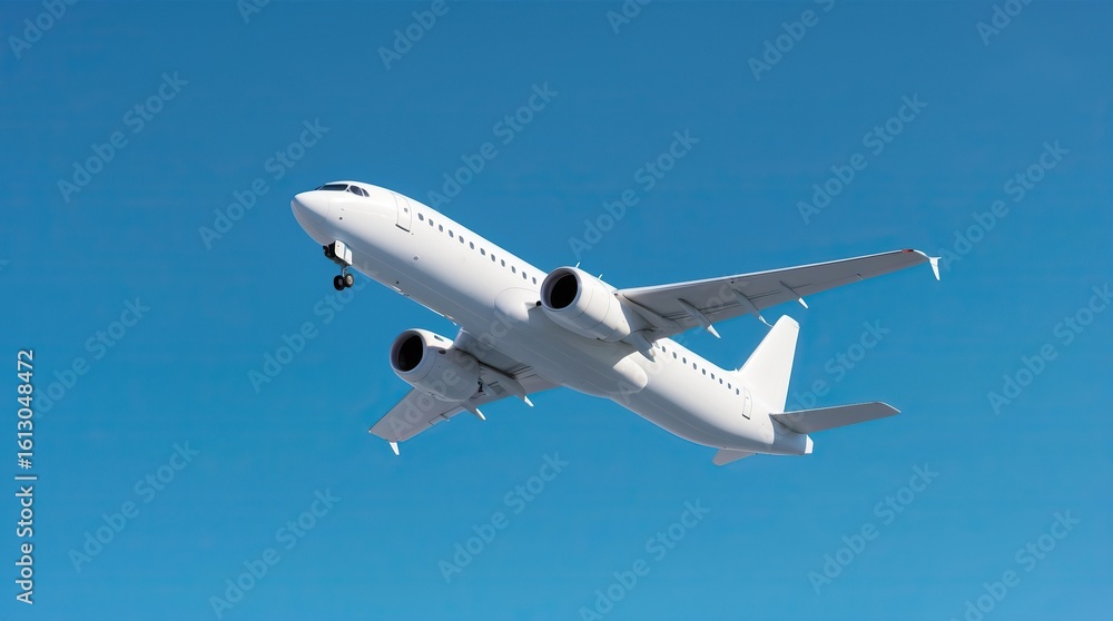Airliner Ascending into Clear Skies Airliner Ascending into Clear Skies