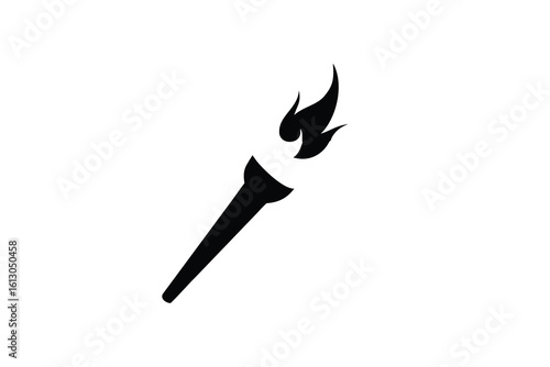 Stylized outline of a person pushing a large red prohibition symbol isolated on white background silhouette