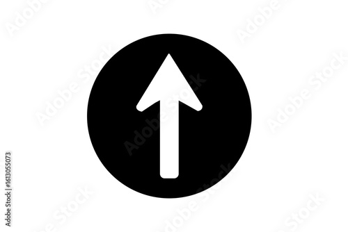 black circle with white upward arrow, growth direction symbol, navigation icon design for business, upward arrow graphic Free Download black circle with white upward arrow, growth direction symbol, navigation icon design for business, upward arrow graphic - GFXLoad