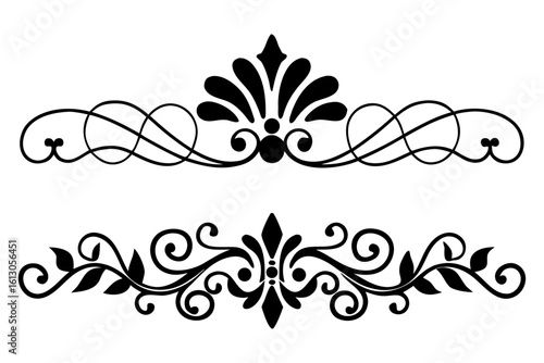 Antique Decorative Vector Flourish for Stationery