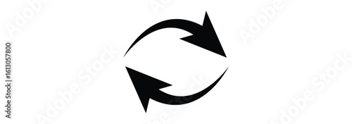 Circle arrows. Circular process, rotate infographic element. Round step loop, sync loading arrow symbol. Rotation option editable stroke vector recycle refresh