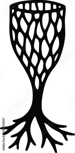 Silhouette glass sponge simple black and white vector illustrator