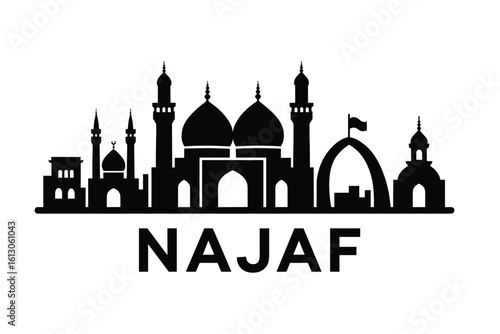Najaf city skyline with iconic buildings and landmarks