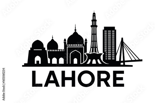 Lahore city skyline with iconic buildings and landmarks