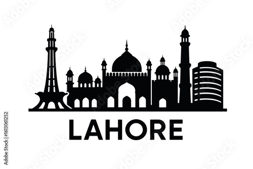 Lahore city skyline with iconic buildings and landmarks