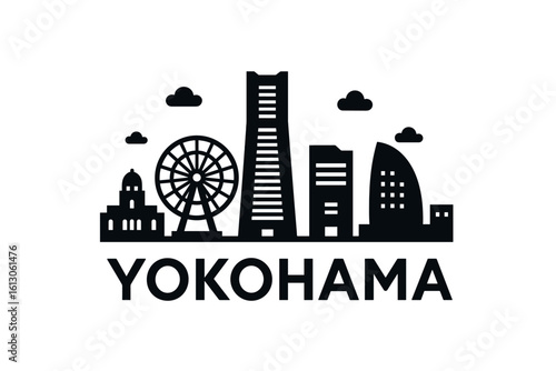 Yokohama city skyline with iconic buildings and landmarks