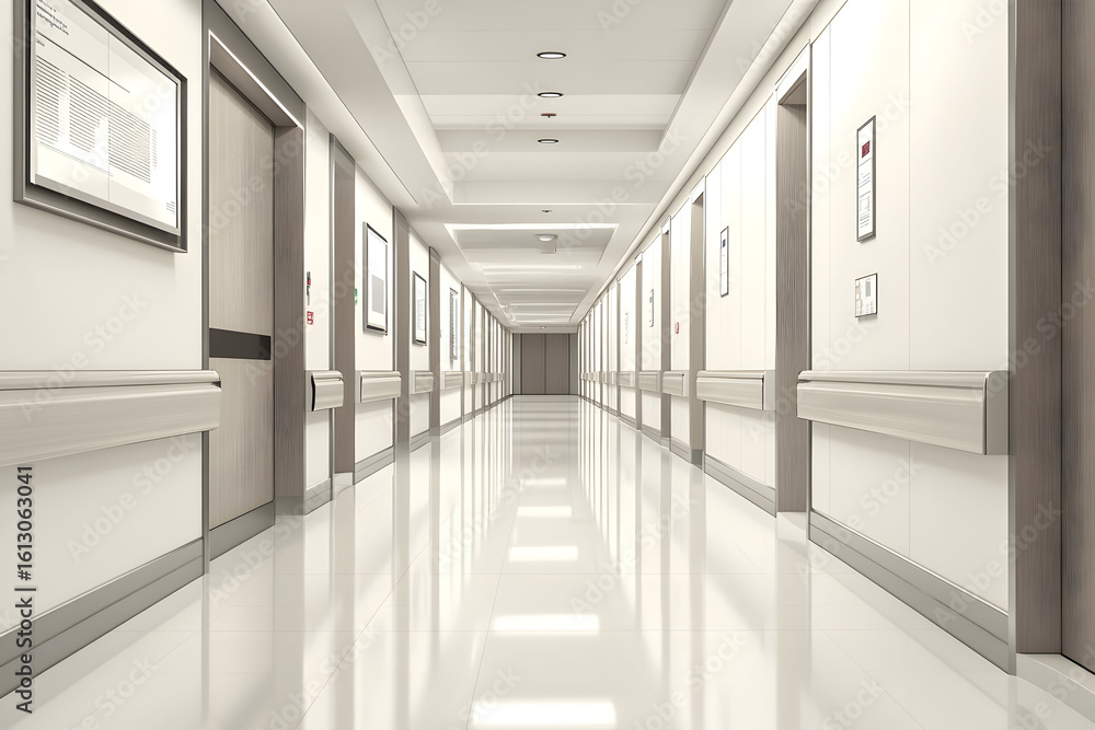 Obraz premium long corridor in the office