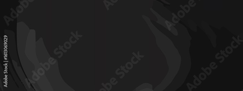 Dark Abstract Curved Vector Texture – Layered Black Wave Design with Moody Flow and Modern Depth for Creative Digital Projects. High-Resolution Dark Swirl Background. Abstract Curved Lines in Charcoal