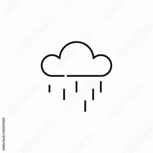 cloud raining weather icon sign vector