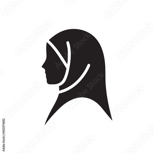 silhouette of a hijab