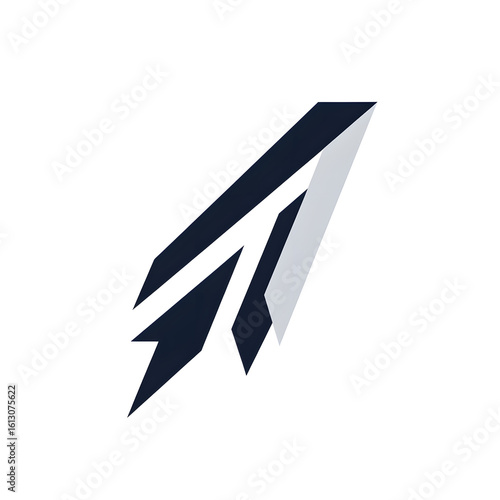 Free Download Abstract geometric arrow shape upward direction motion graphic isolated on white background - GFXLoad