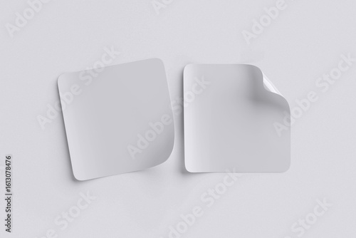 Square Sticker For Mockup with White Background