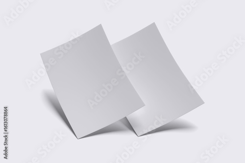 A4 Flyer White Background For Mockup Template