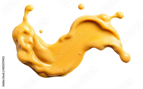 stretchy cheese sauce splash on transparent background