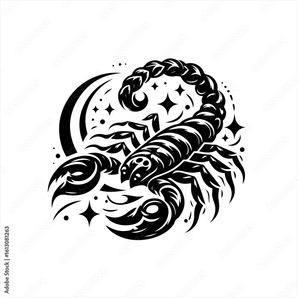 Naklejka premium Scorpion zodiac symbol illustration