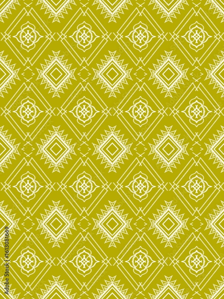 Yellow White Intricate Geometric Seamless Pattern Yellow White Intricate Geometric Seamless Pattern