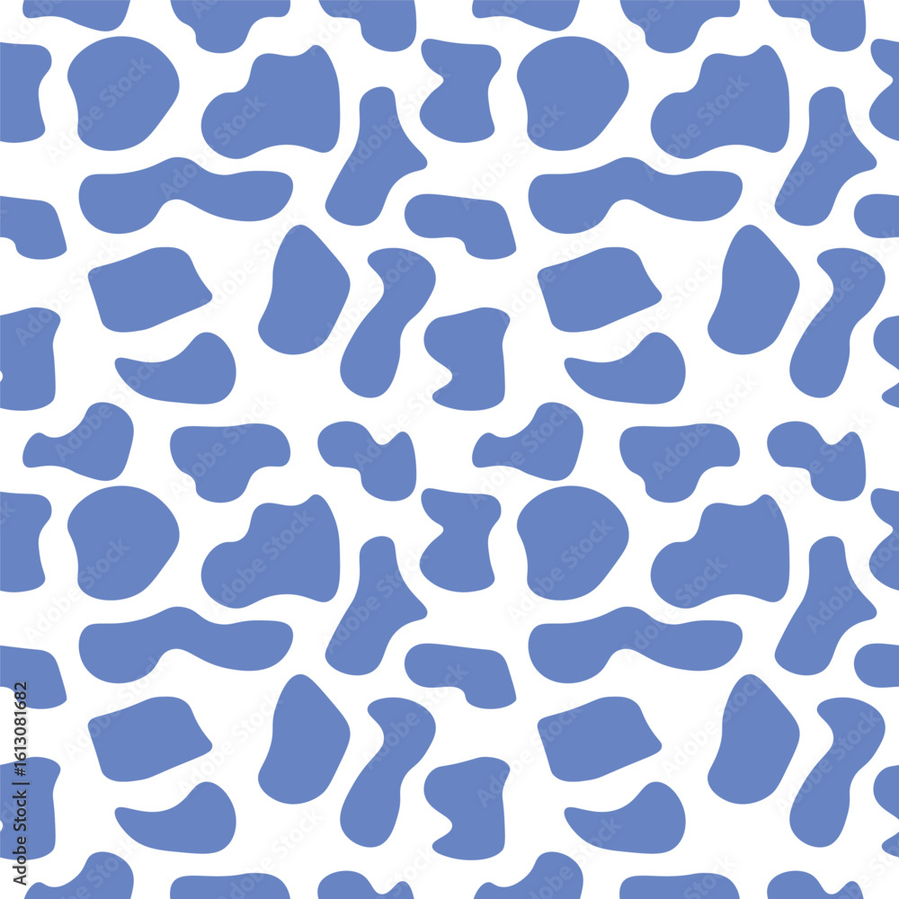 Seamless cow print. Vector lilac animal pattern with cow image. Template for postcards, fabrics, textiles, wallpaper, paper, packaging Seamless cow print. Vector lilac animal pattern with cow image. Template for postcards, fabrics, textiles, wallpaper, paper, packaging
