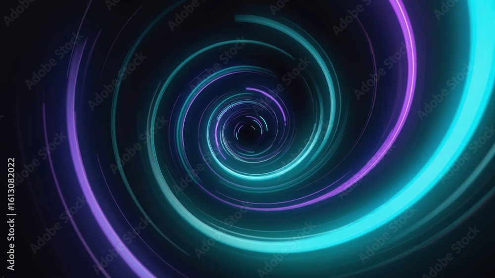 Abstract swirling neon tunnel Abstract swirling neon tunnel