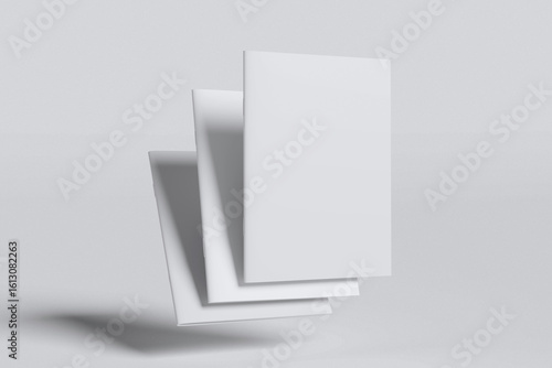 A4 magazine white background for mockup template