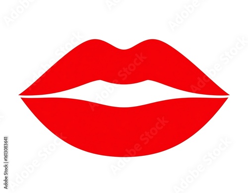 Simple red lips graphic