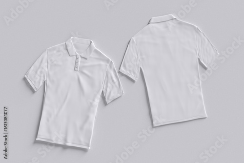 Polo Shirt White Background For Mockup Template