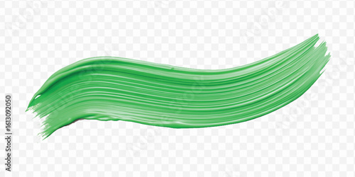 realistic 3d pastel paint brush stroke in different color style isolated on transparent background