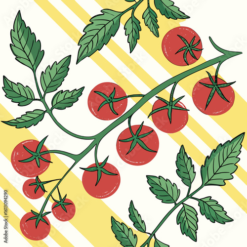 seamless pattern with tomatos