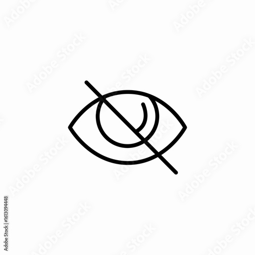 eye vision off icon sign vector