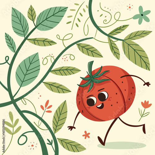 seamless pattern with tomatos