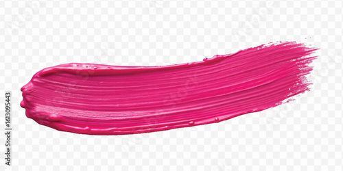 realistic 3d pastel paint brush stroke in different color style isolated on transparent background