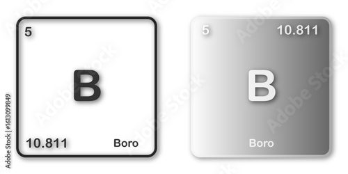 tavola periodica degli elementi - Boro  - formato vettoriale - Lingua Italiana