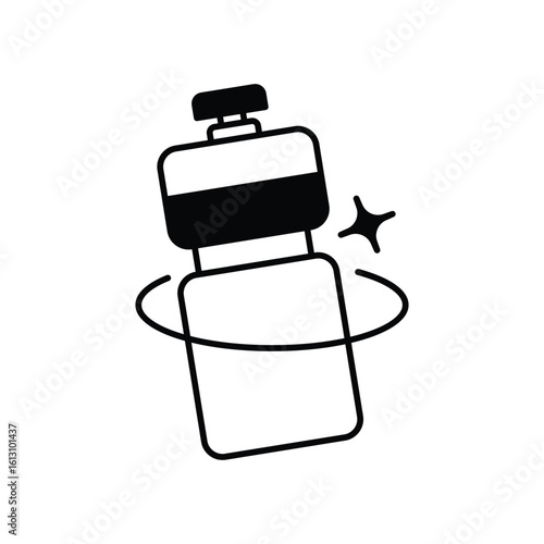 Sports Bottle glyph icon with white background vector stock illustration