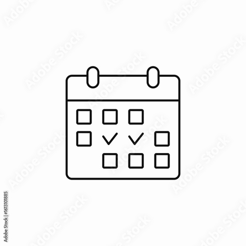 calendar due dates icon sign vector