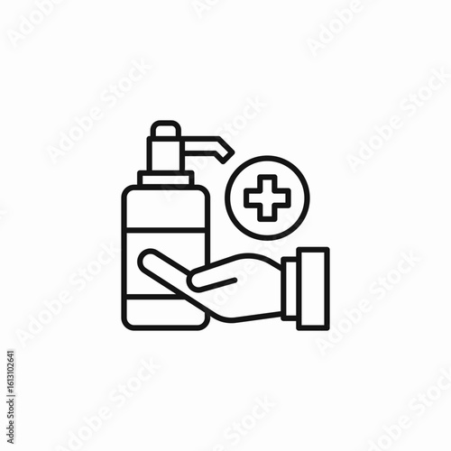 hand sanitizer dispenser icon sign vector