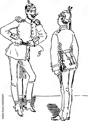 Vintage German Soldiers in Uniform