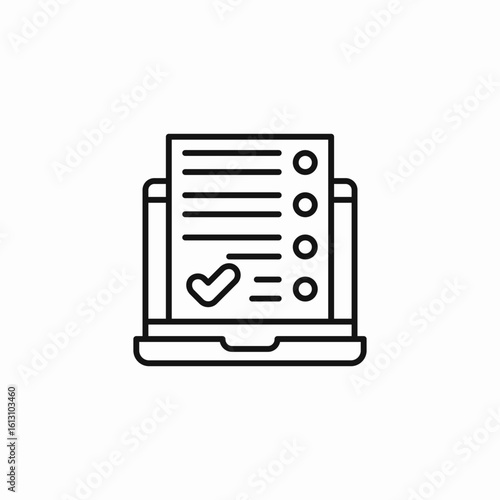 online checklist form icon sign vector