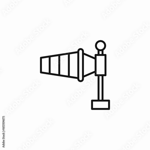 windsock meter icon sign vector