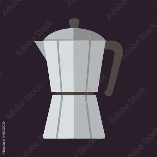 A sleek metal coffee maker and coordinating coffee pot on a white background, perfect for a morning beverage